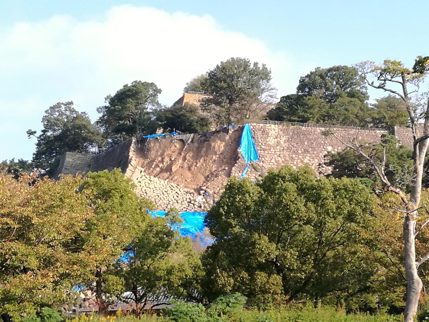 丸亀城崩落　南西部の写真