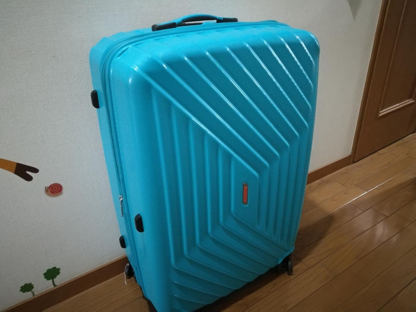 アメリカンツーリスターのスーツケース「エアフォースワン」エアロターコイズ水色96．5L７６cm